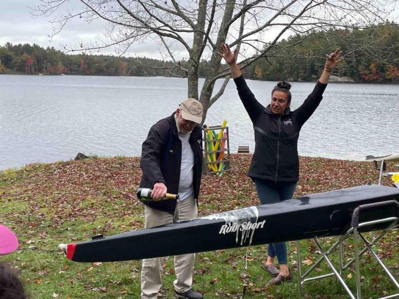 Megunticook Rowing names new boat for longtime supporter Rob Short